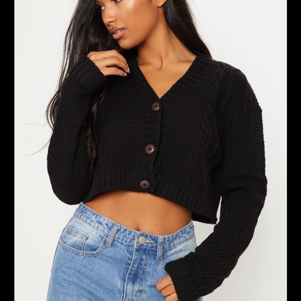 NWT Fashion Nova Cropped button cardigan